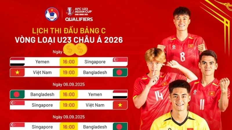 Lịch thi đấu cập nhật đầy đủ ngày, giờ, địa điểm các trận đấu chi tiết